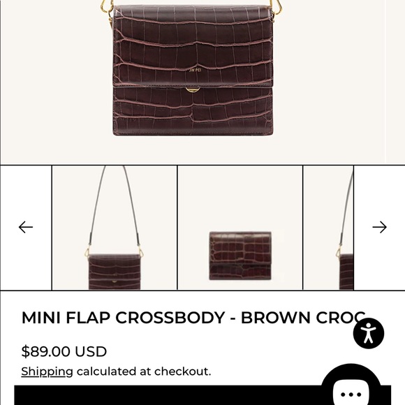 JW Pei mini flap crossbody bag w/ detachable strap - Picture 6 of 6